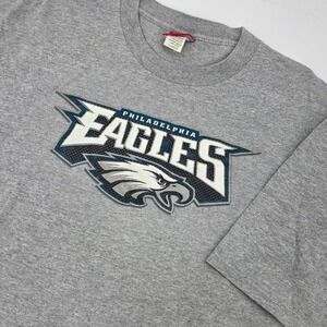 VINTAGE Y2K PHILADELPHIA EAGLES SHIRT MENS XL GRAY GRAPHIC NFL SHORT SLEEVE